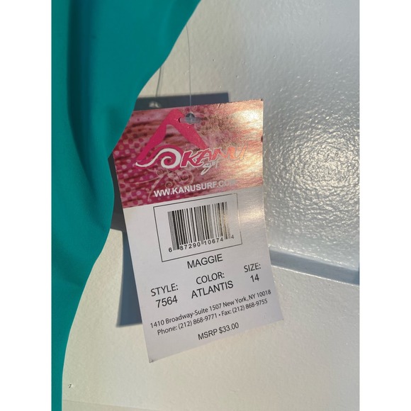 Kanu Surf Girls' Maggie UPF 50+ Sporty One Piece Swimsuit - Size 14 *k328 - Picture 6 of 12